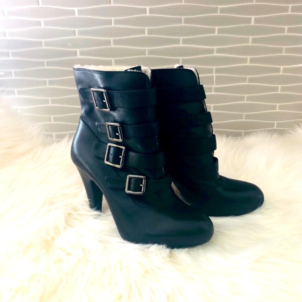 Gianni Bini | Black Booties Faux Fur 6M